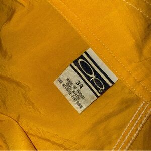OCEAN PACIFIC OP yellow stripe nylon colorbl board shorts 34 vtg y2k tag unlined